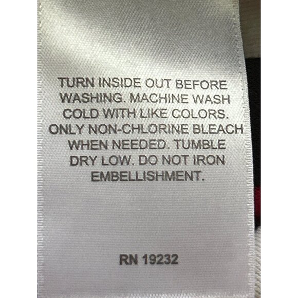 Alfred Dunner Red Wh Blk Striped Stud Embellished 3/4 Sleeve Scoop Neck Top S - Picture 5 of 7